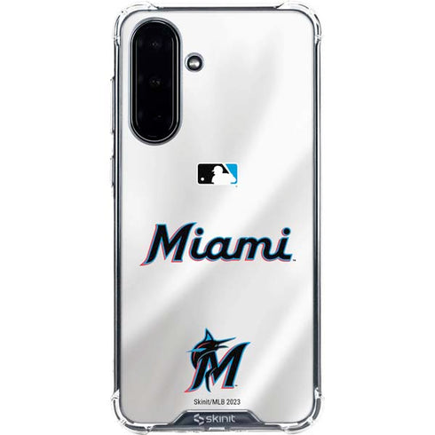 MLB Miami Marlins Home Jersey Galaxy A36 5G Clear Case