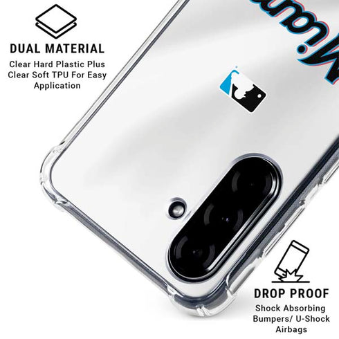 MLB Miami Marlins Home Jersey Galaxy A36 5G Clear Case