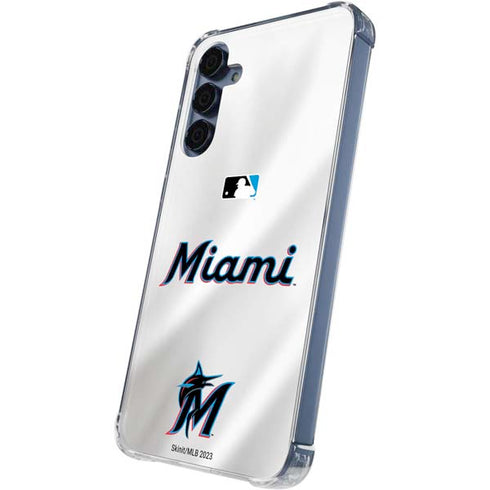 MLB Miami Marlins Home Jersey Galaxy A55 5G Clear Case