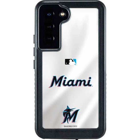 MLB Miami Marlins Home Jersey Galaxy S24 Plus Waterproof Case