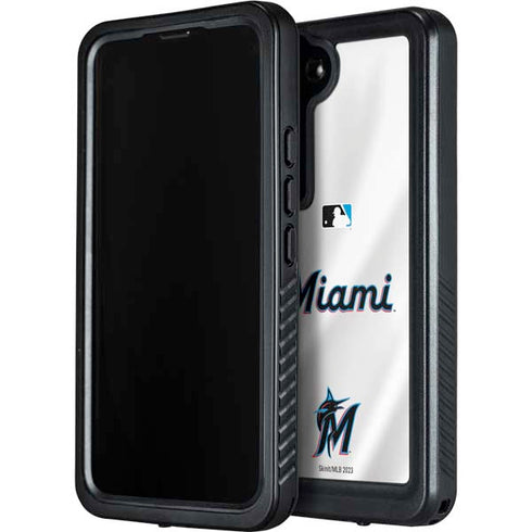 MLB Miami Marlins Home Jersey Galaxy S24 Plus Waterproof Case