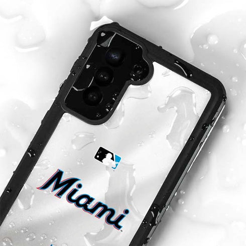 MLB Miami Marlins Home Jersey Galaxy S24 Plus Waterproof Case