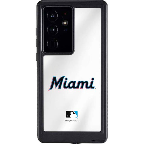 MLB Miami Marlins Home Jersey Galaxy S24 Ultra Waterproof Case