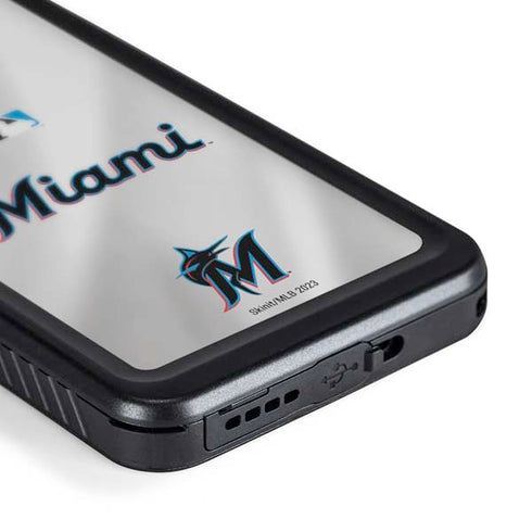 MLB Miami Marlins Home Jersey Galaxy S24 Waterproof Case
