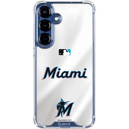 MLB Miami Marlins Home Jersey Galaxy S25 Plus Clear Case