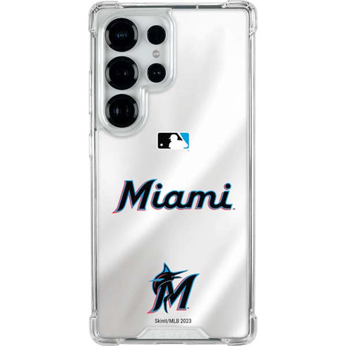 MLB Miami Marlins Home Jersey Galaxy S25 Ultra Clear Case