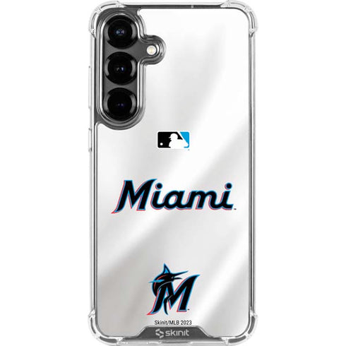 MLB Miami Marlins Home Jersey Galaxy S26 Plus Clear Case