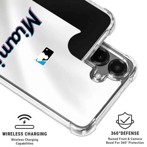 MLB Miami Marlins Home Jersey Galaxy S26 Plus Clear Case