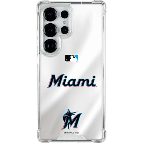 MLB Miami Marlins Home Jersey Galaxy S26 Ultra Clear Case