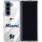 MLB Miami Marlins Home Jersey Galaxy Z Fold5 5G Clear Case