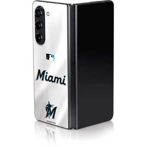 MLB Miami Marlins Home Jersey Galaxy Z Fold5 5G Skin