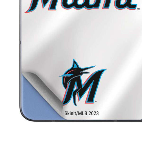 MLB Miami Marlins Home Jersey Galaxy Z Fold5 5G Skin