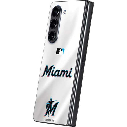 MLB Miami Marlins Home Jersey Galaxy Z Fold5 5G Skin
