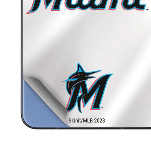 MLB Miami Marlins Home Jersey Galaxy Z Fold5 5G Skin