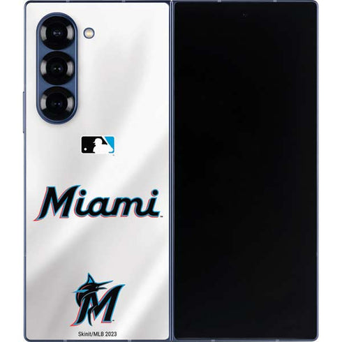MLB Miami Marlins Home Jersey Galaxy Z Fold6 Skin