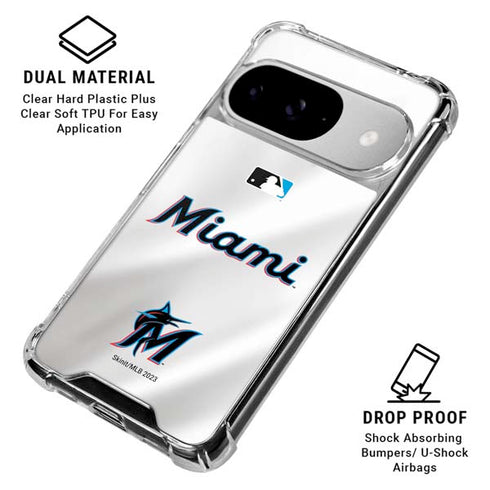 MLB Miami Marlins Home Jersey Google Pixel 10 Clear Case