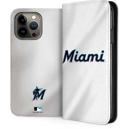 MLB Miami Marlins Home Jersey iPhone 13 Pro Max Folio Case