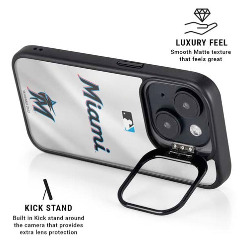 MLB Miami Marlins Home Jersey iPhone 14 Kickstand Case