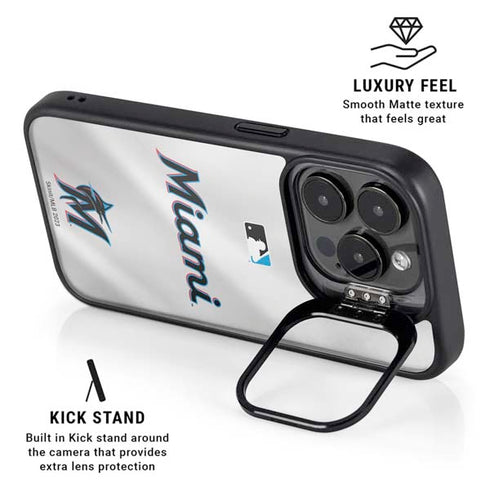 MLB Miami Marlins Home Jersey iPhone 14 Pro Max Kickstand Case