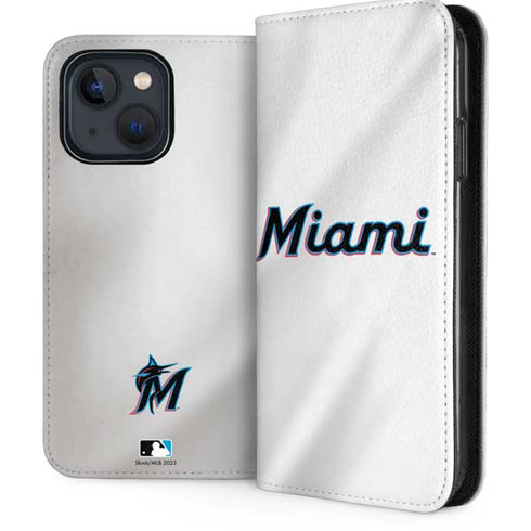 MLB Miami Marlins Home Jersey iPhone 15 Folio Case