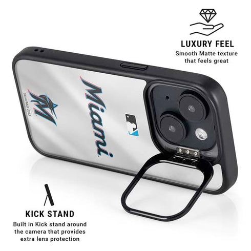 MLB Miami Marlins Home Jersey iPhone 15 Kickstand Case