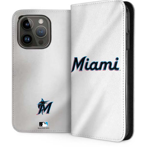 MLB Miami Marlins Home Jersey iPhone 15 Pro Folio Case