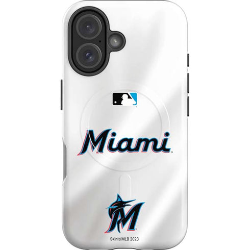 MLB Miami Marlins Home Jersey iPhone 16 Magsafe Impact Case