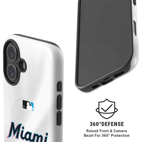 MLB Miami Marlins Home Jersey iPhone 16 Magsafe Impact Case