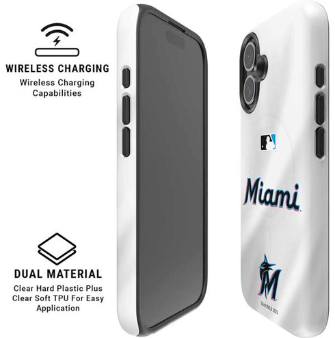 MLB Miami Marlins Home Jersey iPhone 16 Magsafe Impact Case
