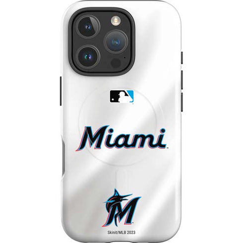 MLB Miami Marlins Home Jersey iPhone 16 Pro Magsafe Impact Case
