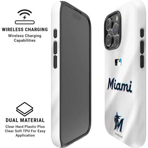 MLB Miami Marlins Home Jersey iPhone 16 Pro Magsafe Impact Case