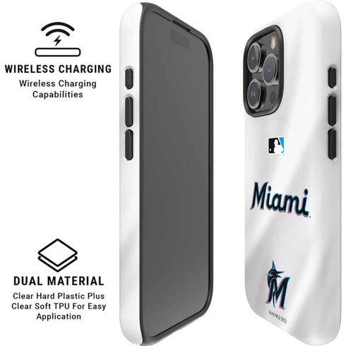 MLB Miami Marlins Home Jersey iPhone 16 Pro Max Magsafe Impact Case