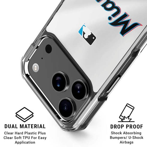 MLB Miami Marlins Home Jersey iPhone 18 Pro Clear Case