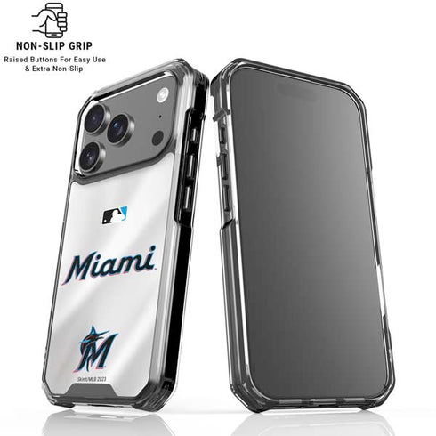 MLB Miami Marlins Home Jersey iPhone 18 Pro Clear Case