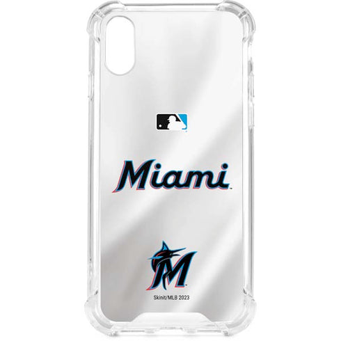 MLB Miami Marlins Home Jersey iPhone XS Clear Case