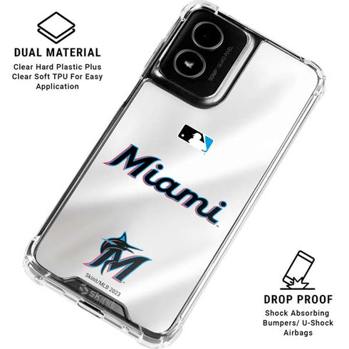 MLB Miami Marlins Home Jersey Moto G Power 5G (2024) Clear Case
