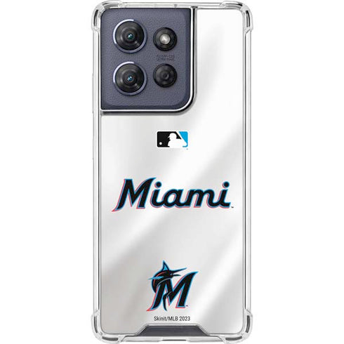 MLB Miami Marlins Home Jersey Moto G Power 5G (2025) Clear Case