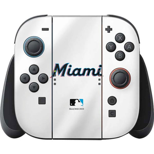 MLB Miami Marlins Home Jersey Nintendo Switch 2 (2025) Joy-Con Controller Skin