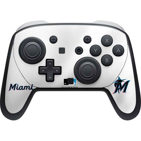 MLB Miami Marlins Home Jersey Nintendo Switch 2 (2025) Pro Controller Skin
