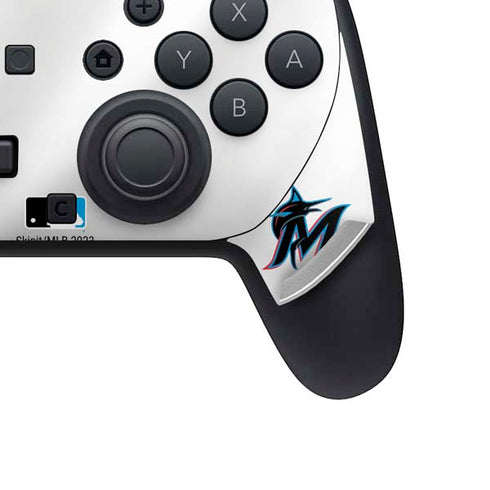 MLB Miami Marlins Home Jersey Nintendo Switch 2 (2025) Pro Controller Skin