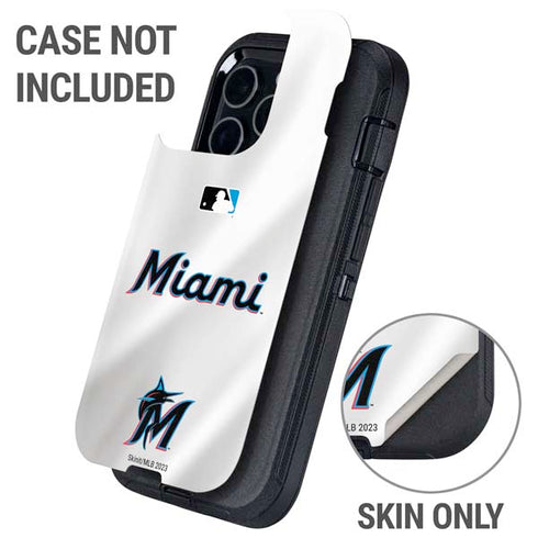 MLB Miami Marlins Home Jersey Otterbox Defender iPhone Skin