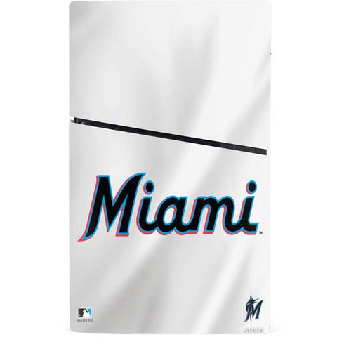 MLB Miami Marlins Home Jersey PS5 Slim Digital Edition Console Skin