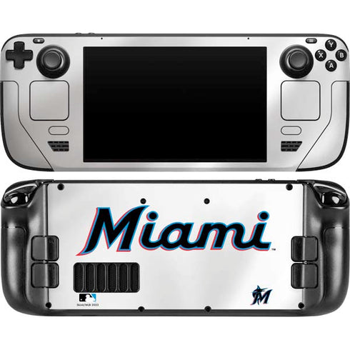 MLB Miami Marlins Home Jersey Steam Deck Handheld Gaming Computer OLED Skin