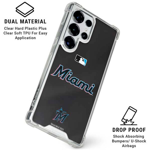 MLB Miami Marlins Jersey Alternate Galaxy S25 Ultra Clear Case