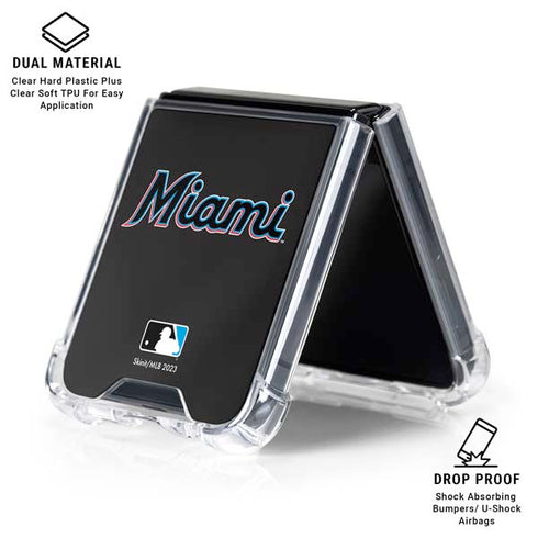 MLB Miami Marlins Jersey Alternate Galaxy Z Flip6 Clear Case