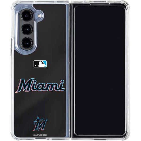 MLB Miami Marlins Jersey Alternate Galaxy Z Fold5 5G Clear Case