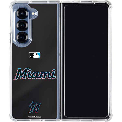 MLB Miami Marlins Jersey Alternate Galaxy Z Fold6 Clear Case