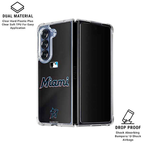 MLB Miami Marlins Jersey Alternate Galaxy Z Fold7 Clear Case