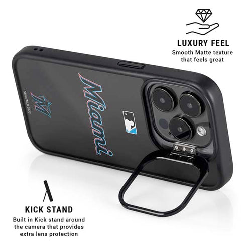 MLB Miami Marlins Jersey Alternate iPhone 15 Pro Kickstand Case