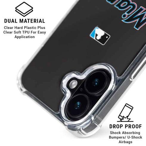 MLB Miami Marlins Jersey Alternate iPhone 16 Clear Case